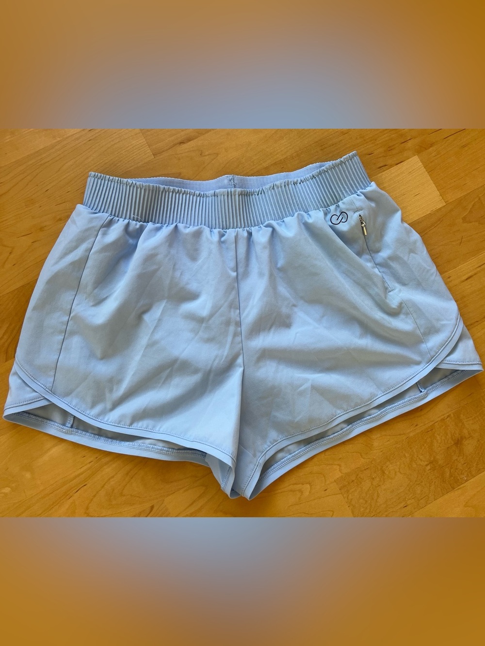 CALIA by Carrie Underwood Light Blue Athletic Shorts with Ribbed Waistband